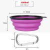 1000ml Large Collapsible Dog Pet Folding Silicone Bowl Outdoor Travel Portable Puppy Food Container Feeder Dish Bowl - Green - 1000ml