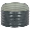 Garden Raised Bed 63"x31.5"x17.3" Galvanized Steel Gray - Grey