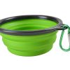 1000ml Large Collapsible Dog Pet Folding Silicone Bowl Outdoor Travel Portable Puppy Food Container Feeder Dish Bowl - Green - 1000ml